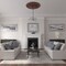 Ekena Millwork Galveston Ceiling Medallion (Canopies up to 5 7/8"), 51"OD x 3 5/8"ID x 3 3/8"P, Brushed Mahogany CM51GLBMF - alternate 2